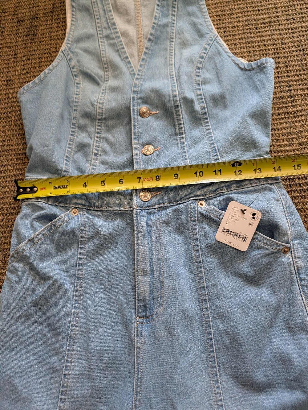 New We The Free Stratus Jumpsuit Flare Denim Festival Concert Western Sz Small - Picture 7 of 13